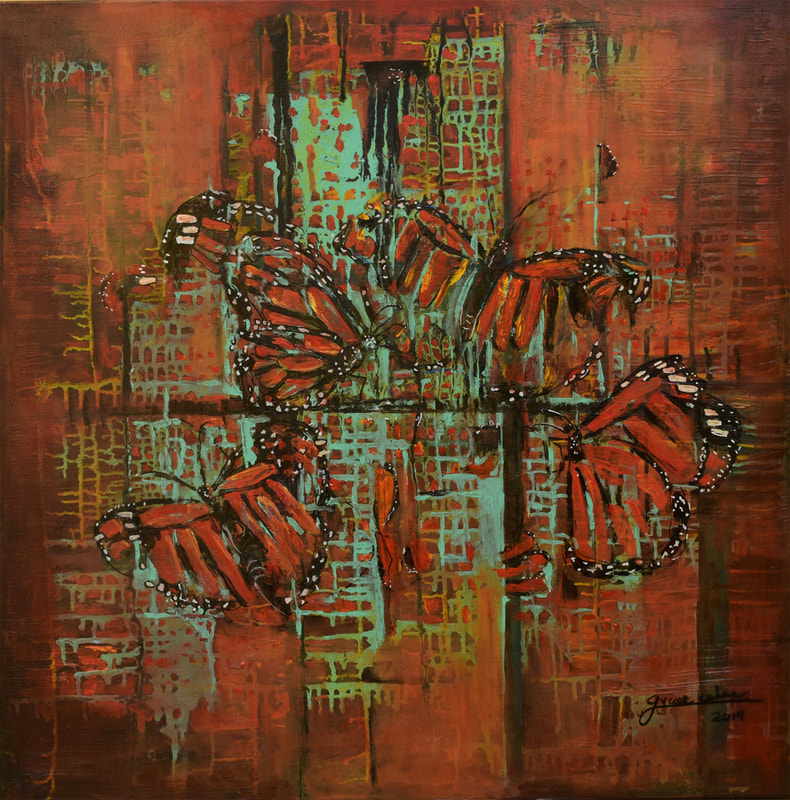 Abstract Acrylic Monarch Butterfly